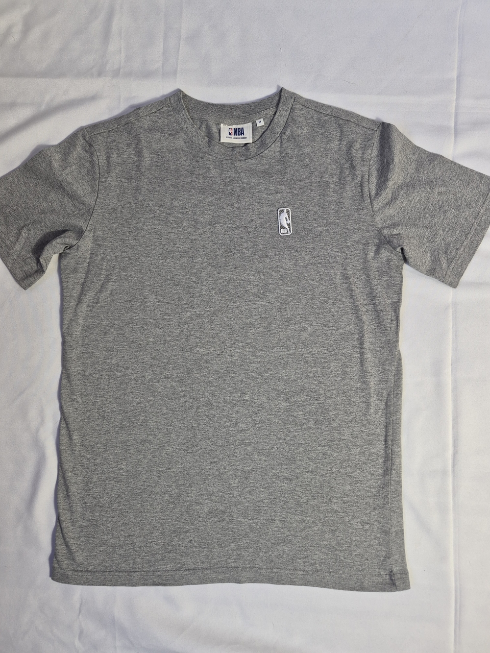 NBA Gray Short-Sleeve Crewneck Tee with Small Logo Size M